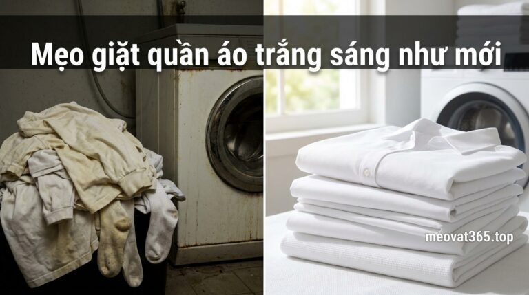 mẹo giặt quần áo trắng sáng